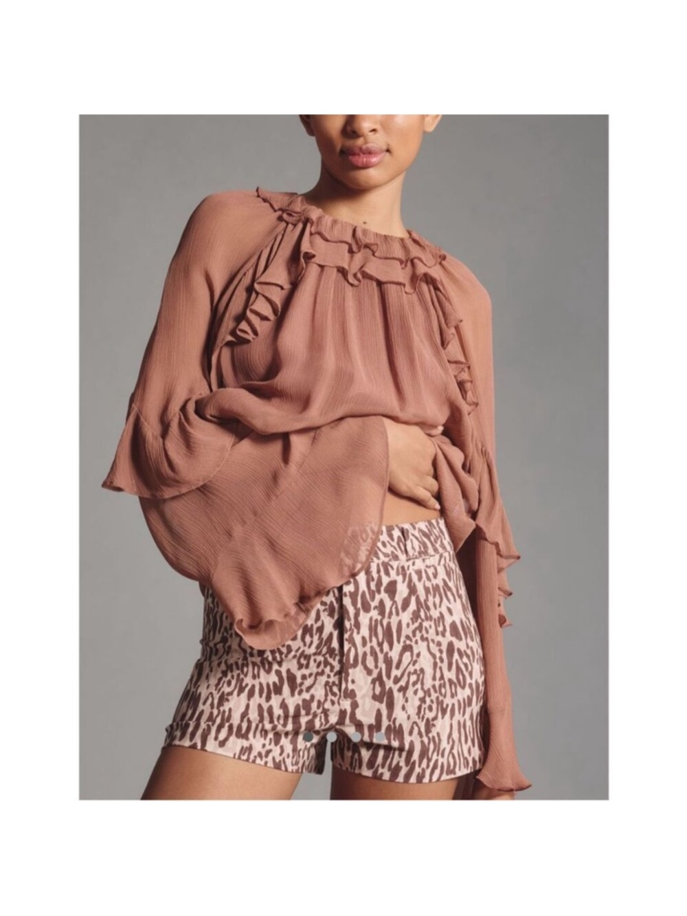 Anthropologie Maeve Ettie Animal Print Shorts NWT